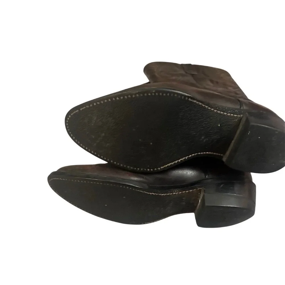 VTG 80s Red Wing Cowboy‎ Boots 2892 Men's 8D Brown Leather Goodyear Welt Western